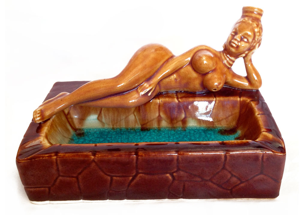 Lady By Pool Ashtray